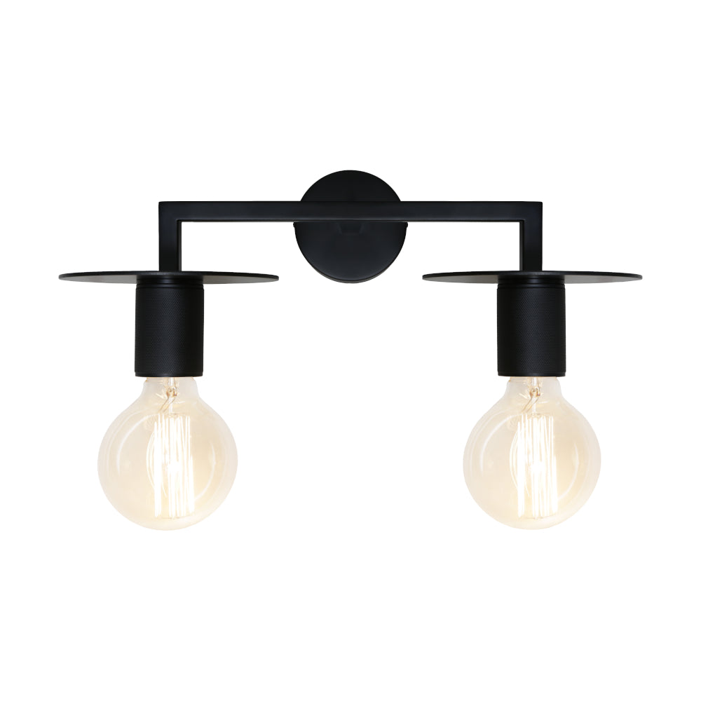 Inka Wall Sconce 2 Lights Black - INKA2WBLK