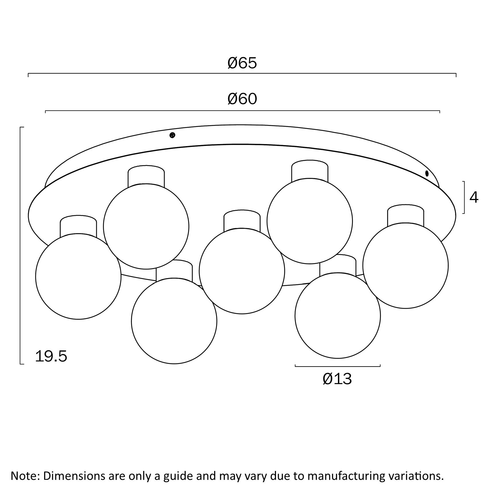 Invar LED Ceiling Light 40W 4000K Black & Nickel Matt - INVAR CTC7-NKCL