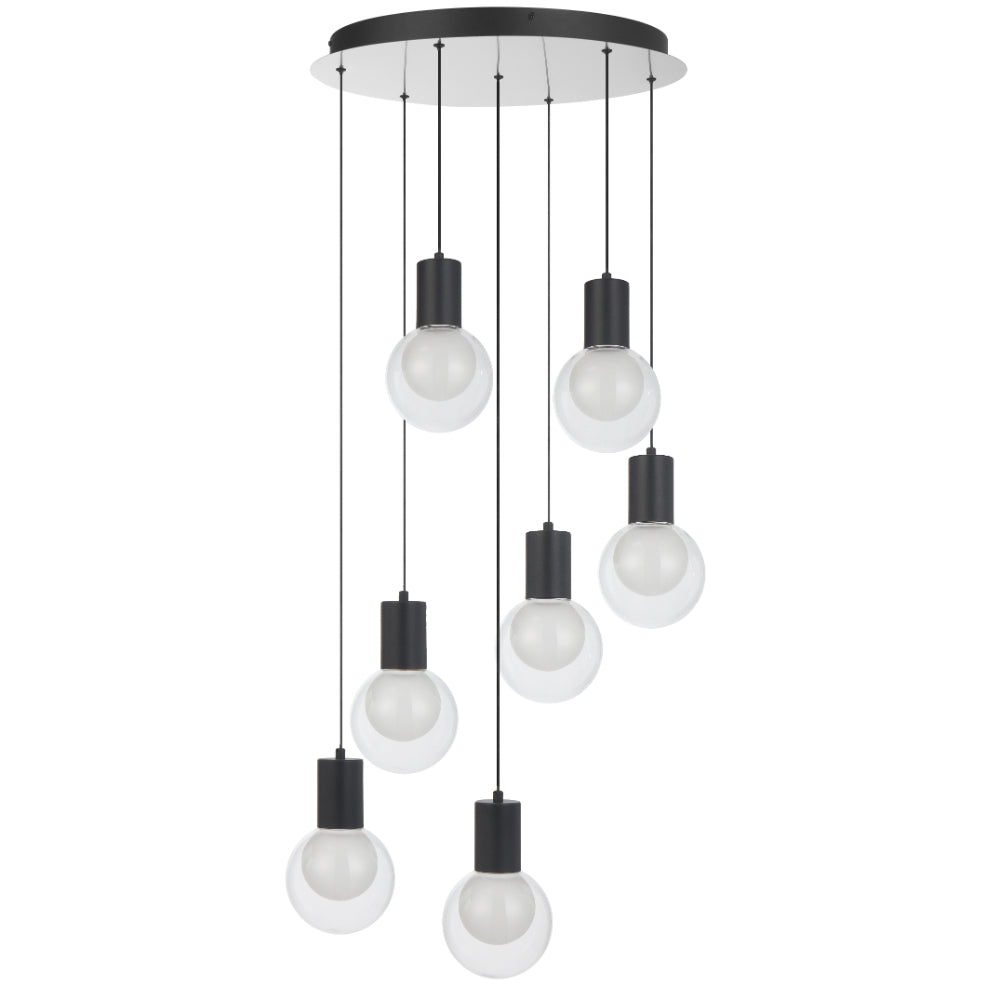 Invar LED Pendant 40W 4000K Black & Nickel Matt - INVAR PE7-NKCL