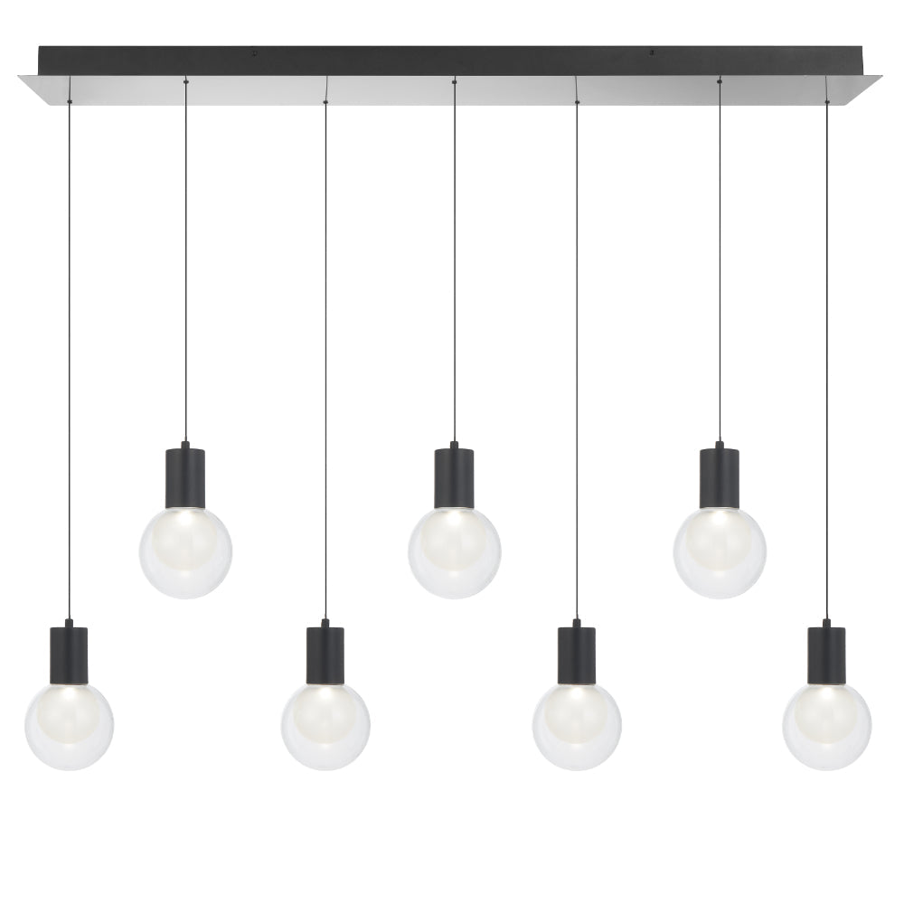 Invar LED Island Pendant 40W 4000K Black & Nickel Matt - INVAR PE7B-NKCL