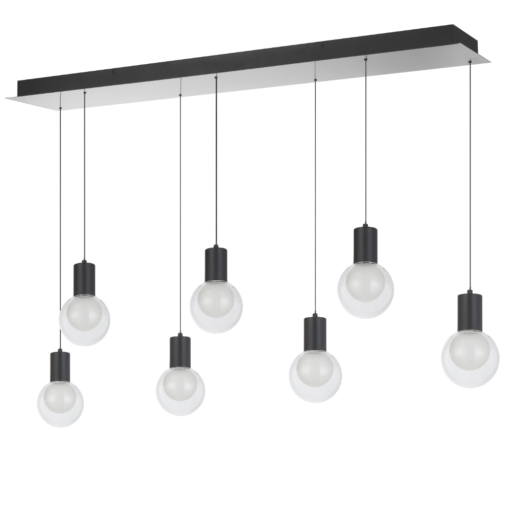 Invar LED Island Pendant 40W 4000K Black & Nickel Matt - INVAR PE7B-NKCL