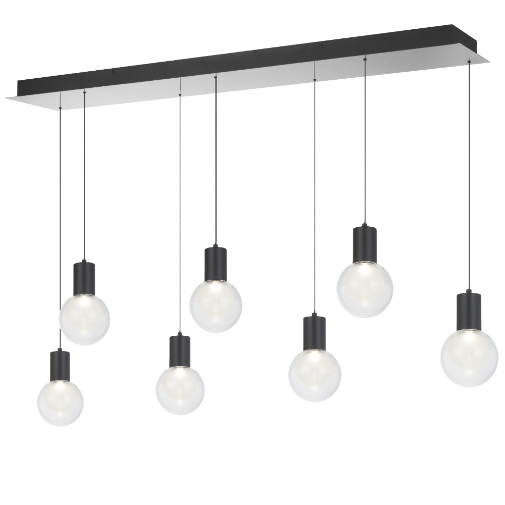 Invar LED Island Pendant 40W 4000K Black & Nickel Matt - INVAR PE7B-NKCL