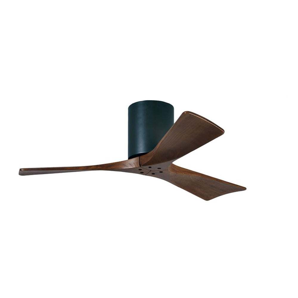 Irene 3 Hugger DC Ceiling Fan 42" Textured Bronze Body & Walnut - IR3H-TB-42