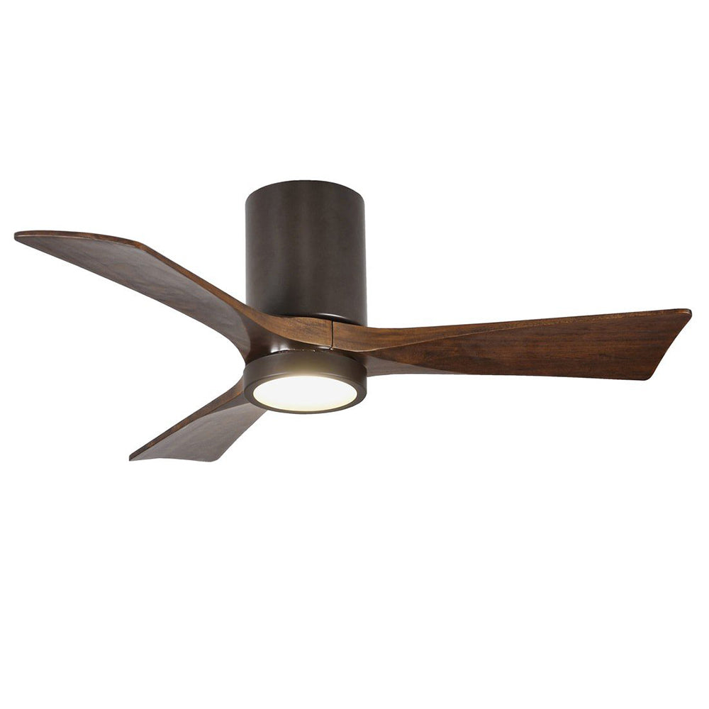 Irene 3 Hugger DC Ceiling Fan With LED 52" Textured Bronze Body & Walnut - IR3HLK-TB-52