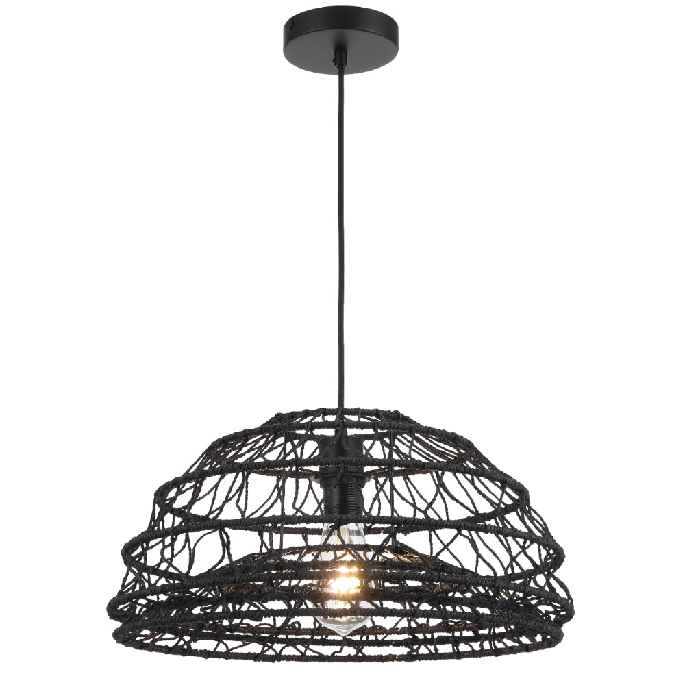 Ivalo 450mm Pendant Light Black - IVALO PE45-BK