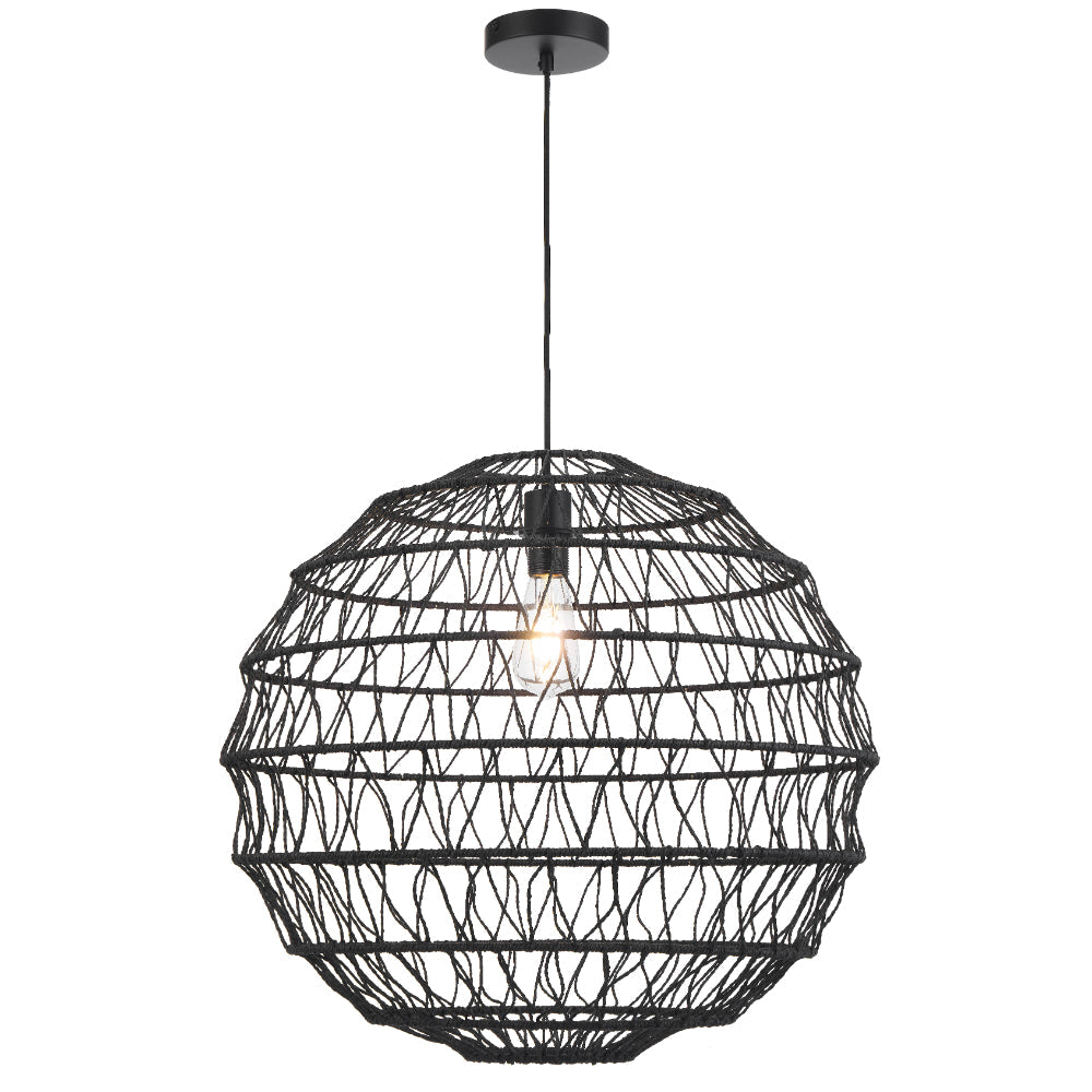 Ivalo 600mm Pendant Light Black - IVALO PE60-BK