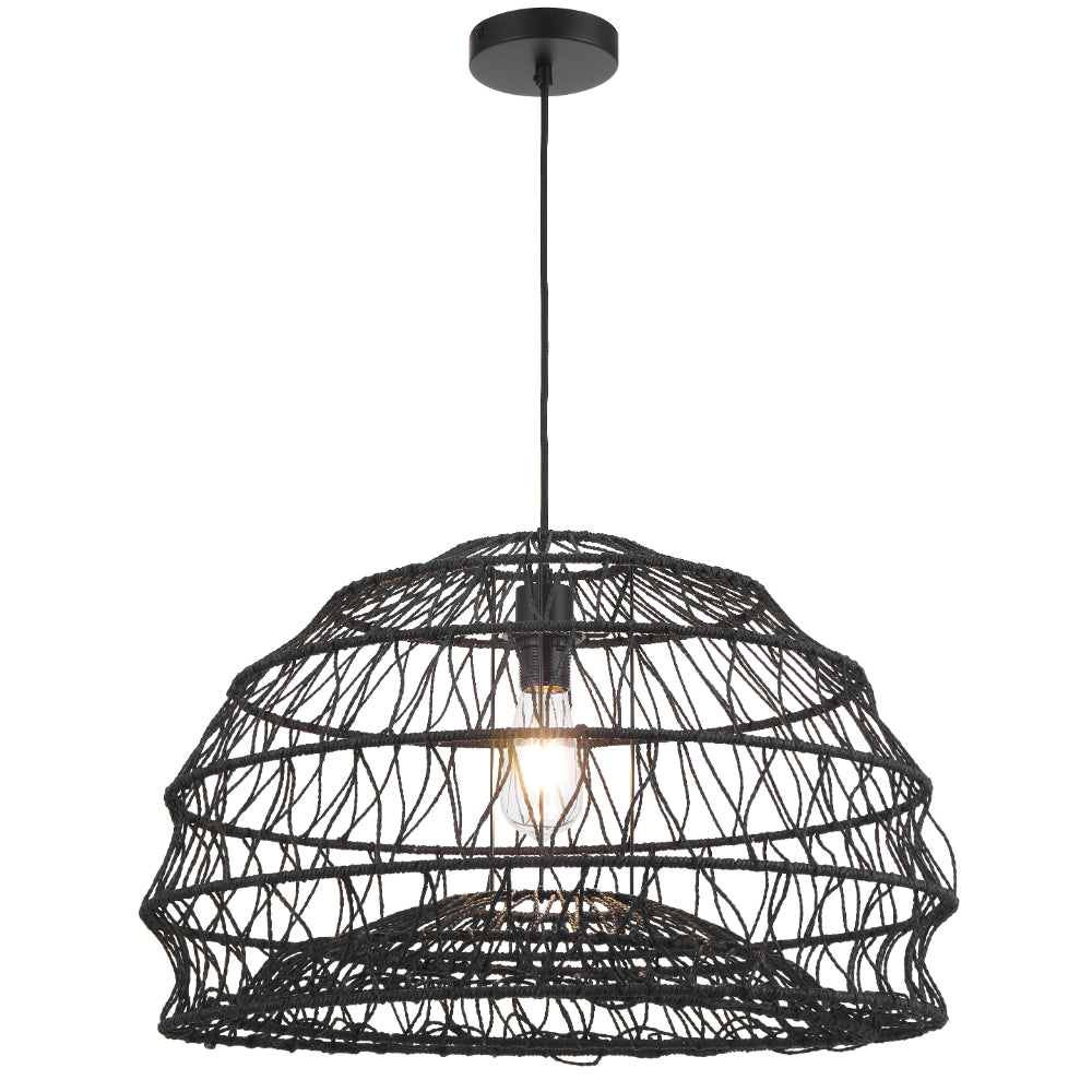 Ivalo 600mm Pendant Light Black - IVALO PE60-BK