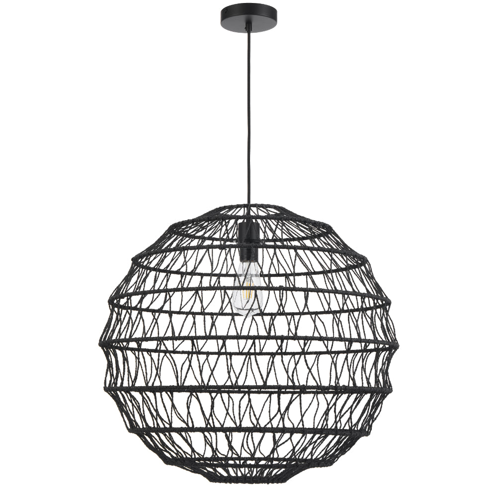 Ivalo 600mm Pendant Light Black - IVALO PE60-BK