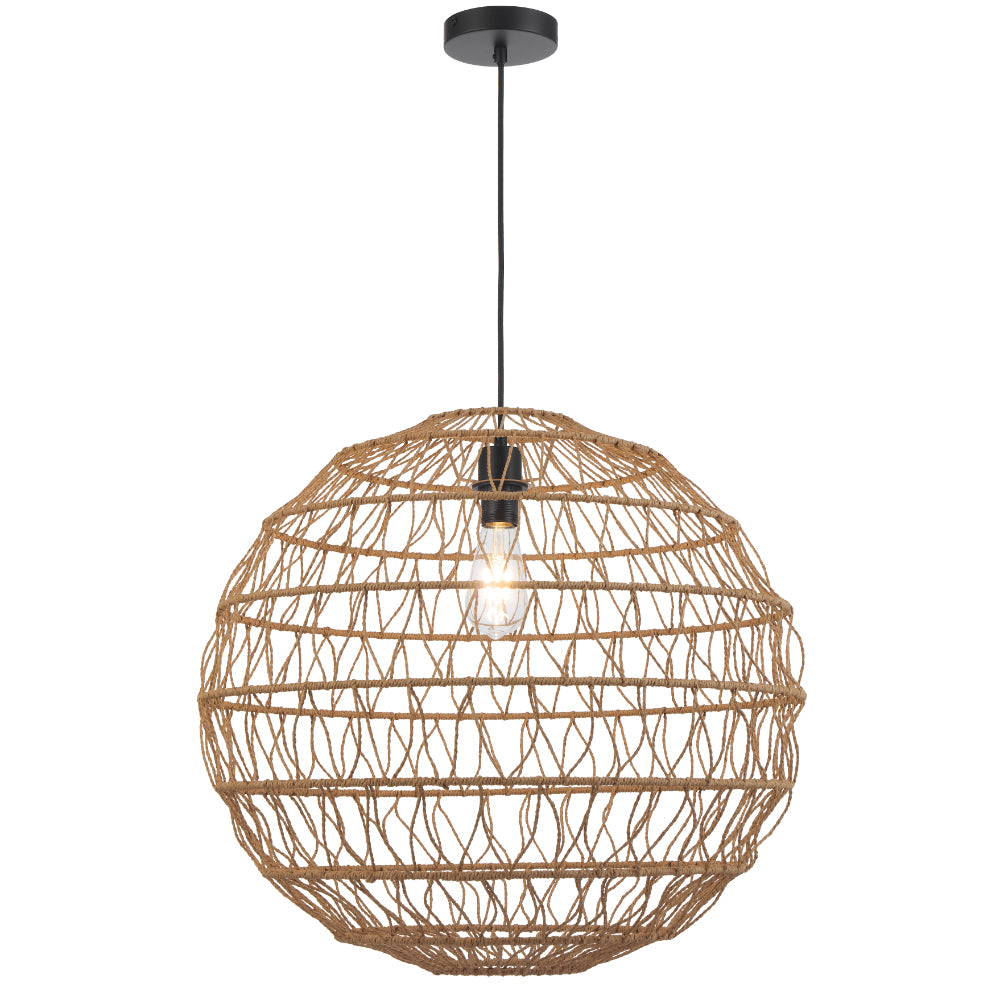 Ivalo 600mm Pendant Light Natural - IVALO PE60-NAT