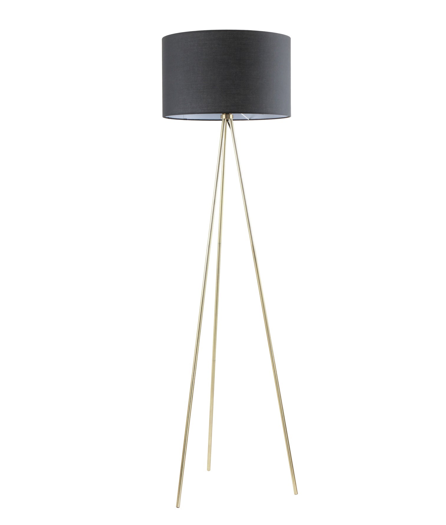 Jambes Floor Lamp Antique Brass Base With Black Shade - JAMBES-F1