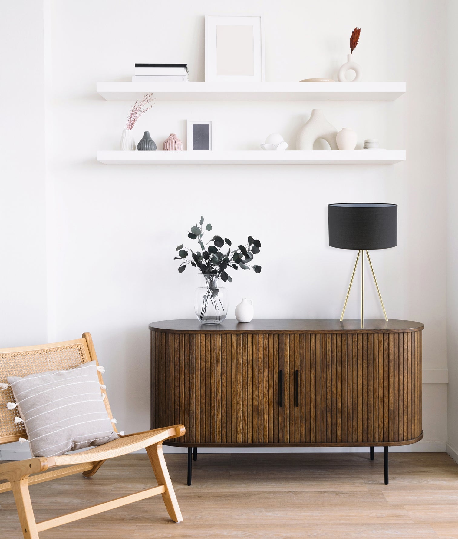 Jambes Table Lamp Antique Brass Base With Black Shade - JAMBES-T1