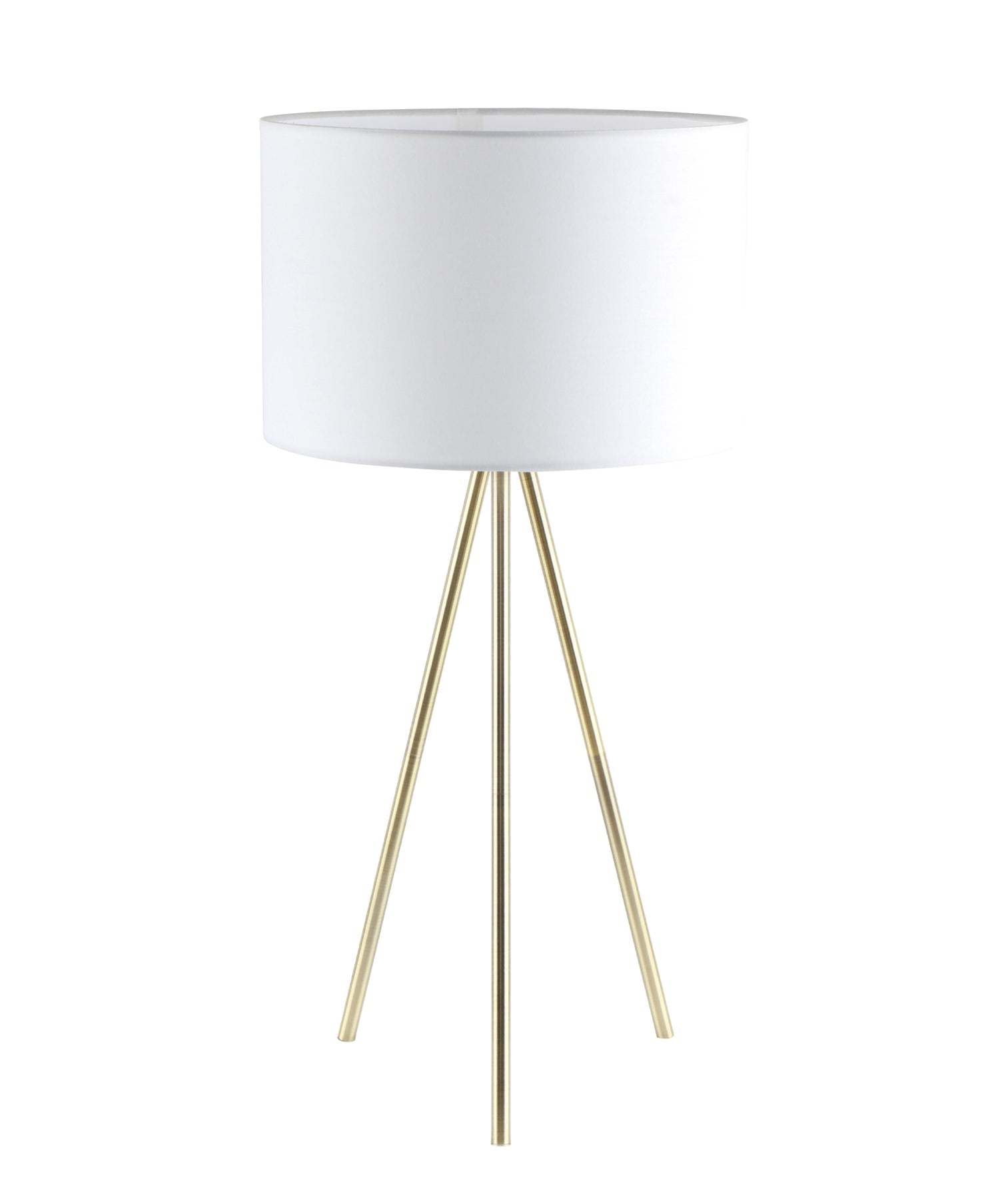 Jambes Table Lamp Antique Brass Base With White Shade - JAMBES-T2