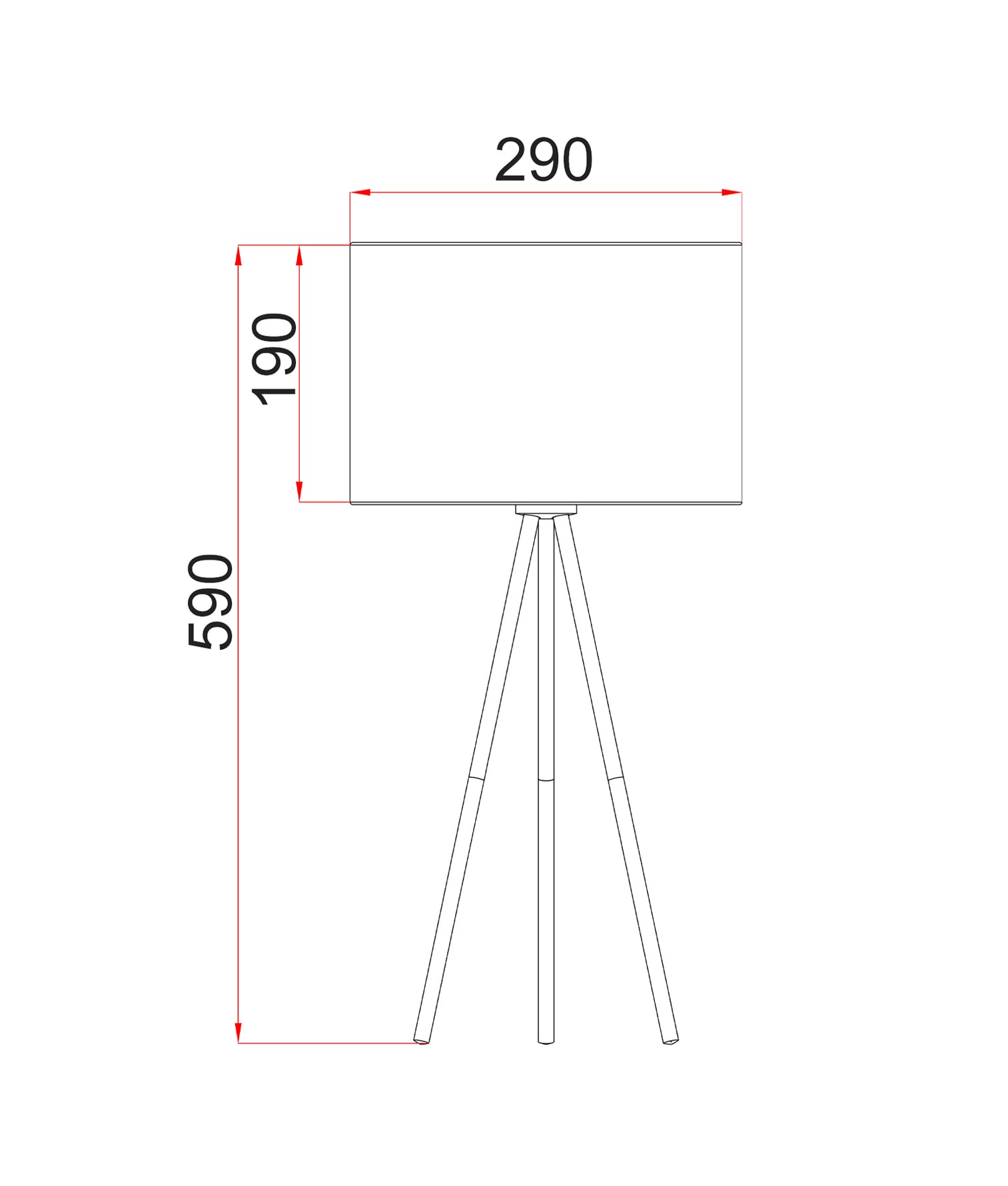 Jambes Table Lamp Antique Brass Base With White Shade - JAMBES-T2