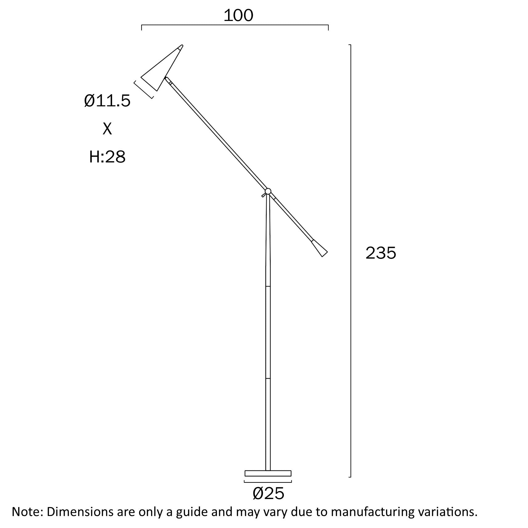 Jibara Floor Lamp Beige & Brass - JIBARA FL-BEBRS