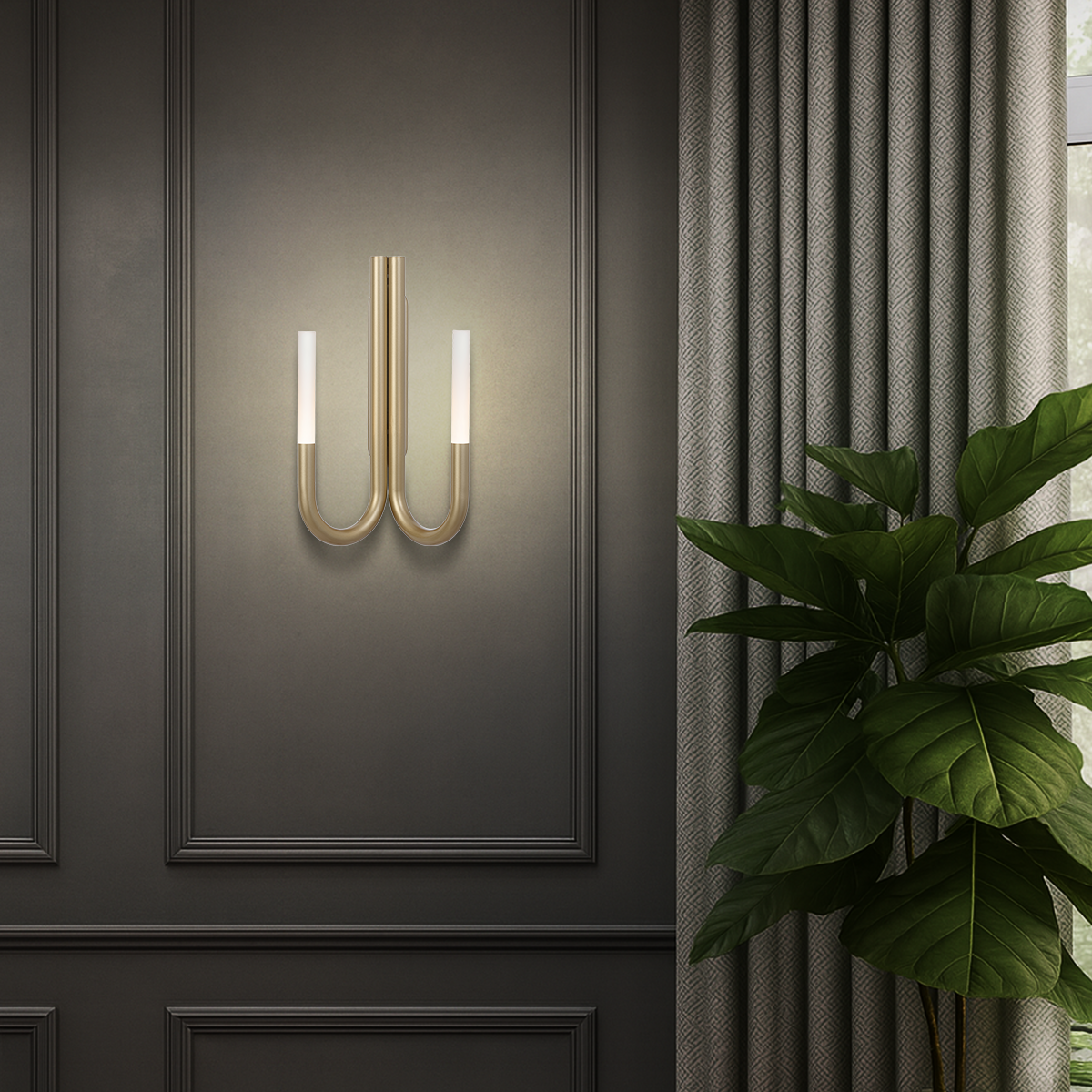 Joshua LED Wall Light 6W 3000K Gold - JOSHUA WB40-GD