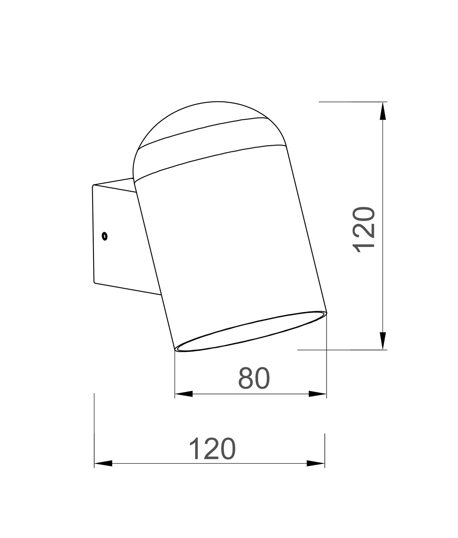 Keila Exterior Oval Surface Mounted Wall Light Matte White - KEILA2