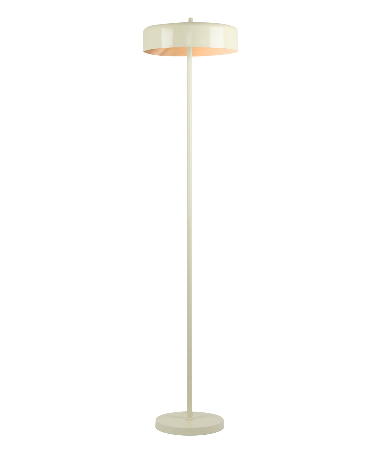 Kello Drum Shade Floor Lamp Glossy Cream - KELLO-F1