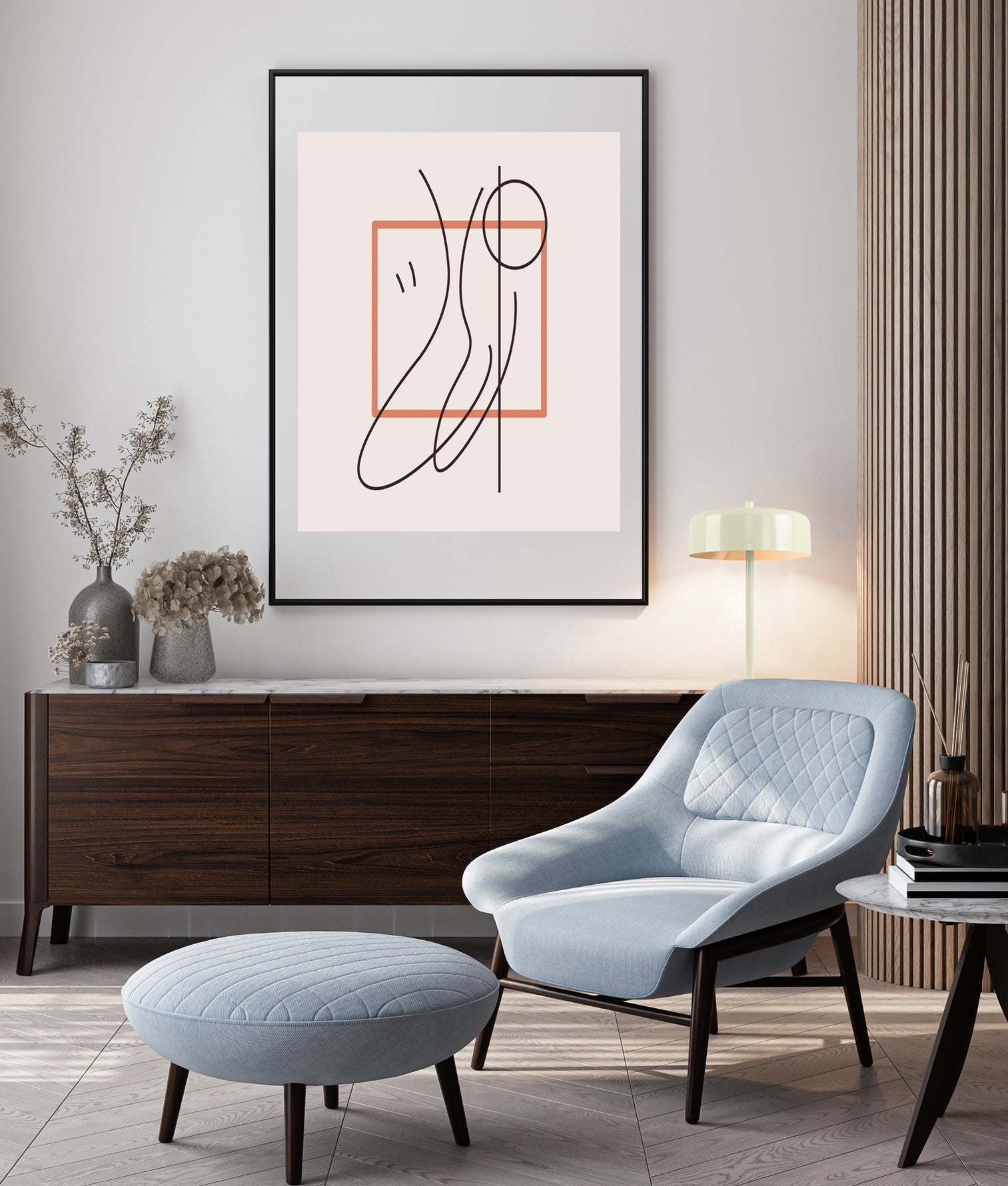 Kello Drum Shade Table Lamp Glossy Cream - KELLO-T1