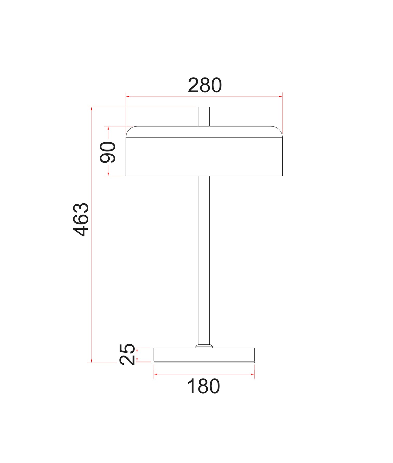 Kello Drum Shade Table Lamp Matte Black - KELLO-T2