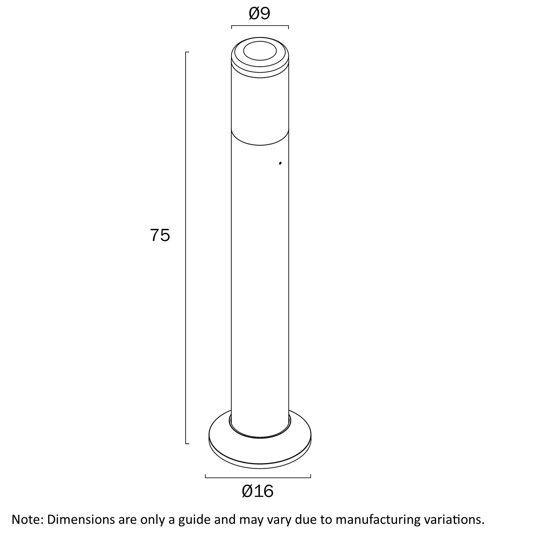 Kenra Bollard Light Black - KENRA EX.P-BK