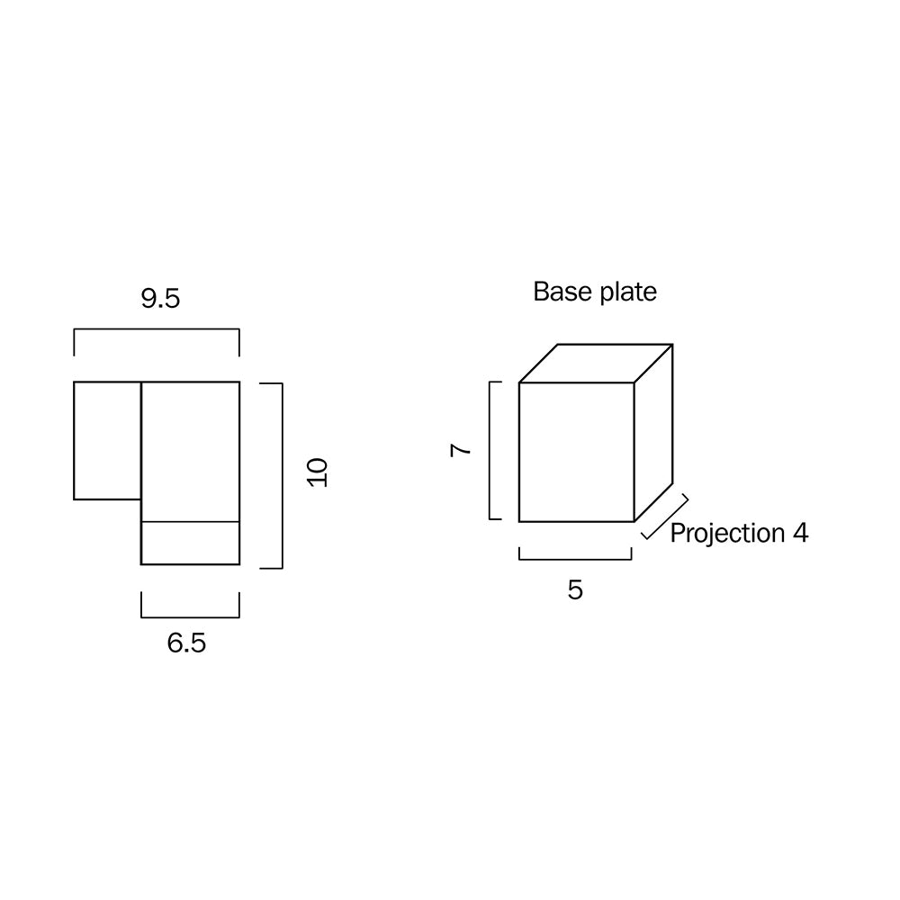 Buy Exterior Wall Lights Australia Kman 1 Light Wall Light 6W IP54 Black - KMAN EX1-BK