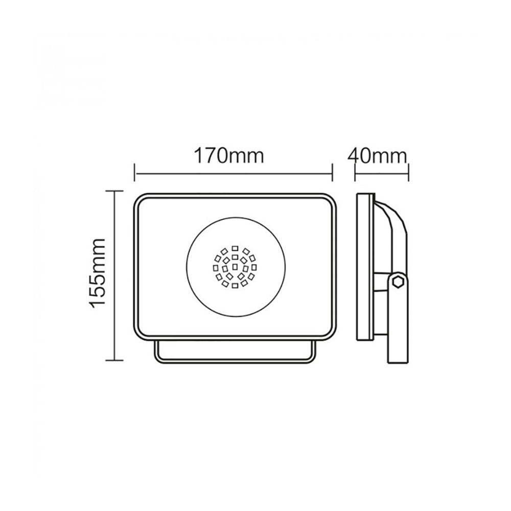 Buy Floodlights Australia Floodlight W155mm Black 4000K - KN20-BL
