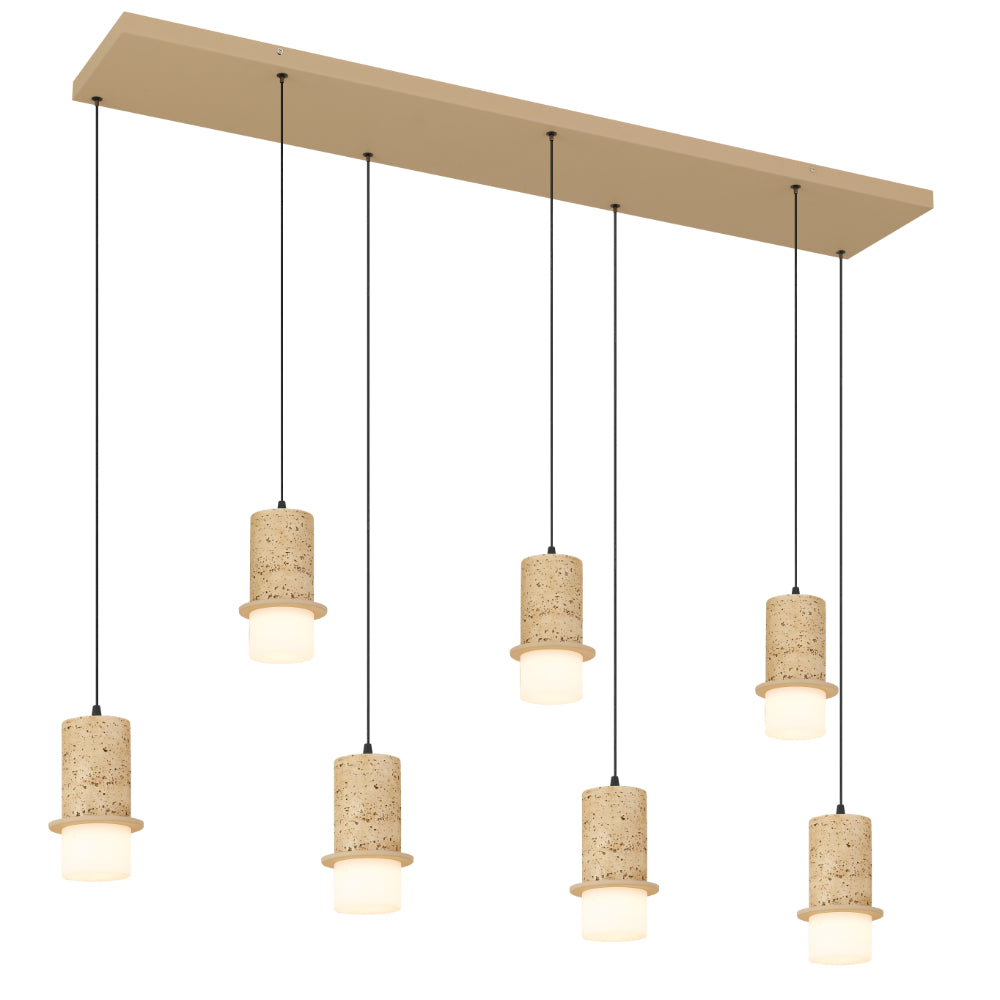 Kolisa LED 7 Light Island Pendant 42W Tri Colour Beige - KOLISA PE7B-BE