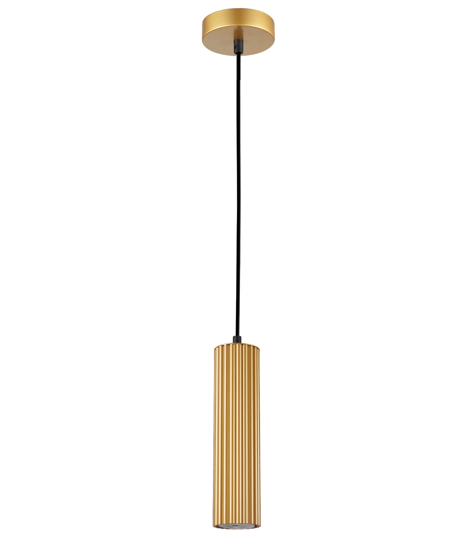 Kolonne Ribbed Cylinder Pendant Light Gold - KOLONNE3