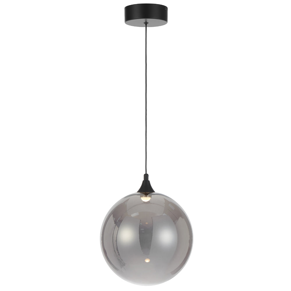 Kupla LED Pendant 4W 3000K Black & Smoke - KUPLA PE1-BKSM