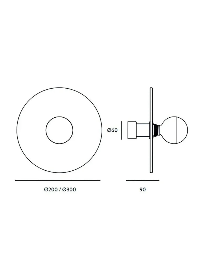 Kassy 100mm Large Wall Light White - ARO.A1053/10/BCO+1097/30