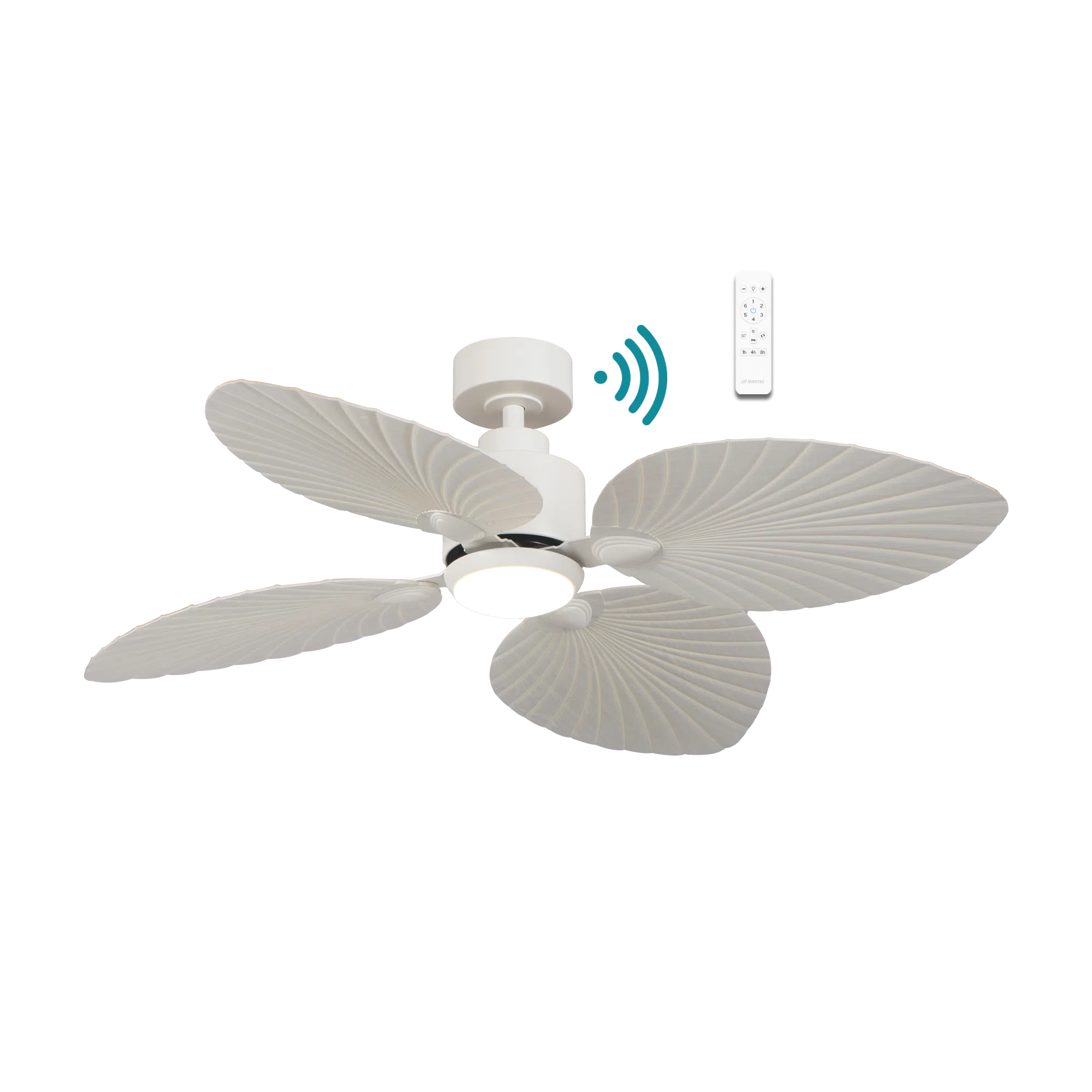 Kingston DC Ceiling Fan With LED Light 50" 4 Blade Matt White With WIFI Remote - MKDC1243W