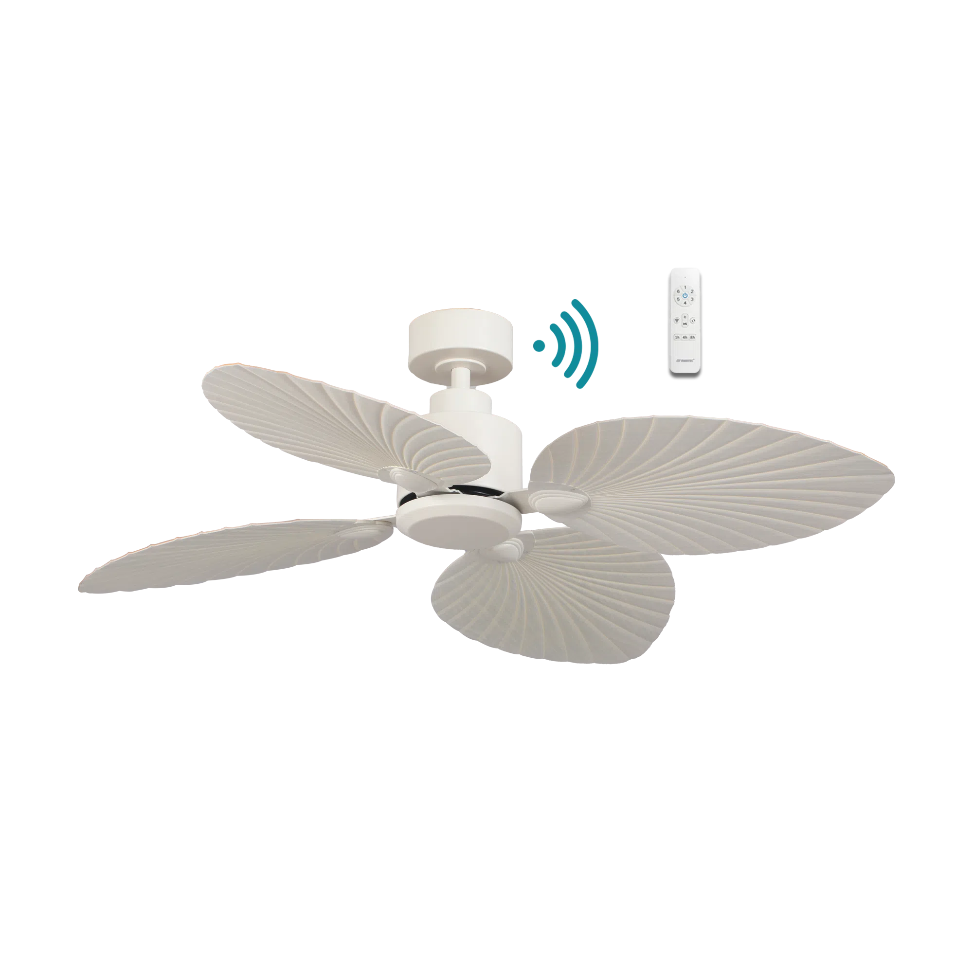 Kingston DC Ceiling Fan 50" 4 Blade Matt White With WIFI Remote - MKDC124W