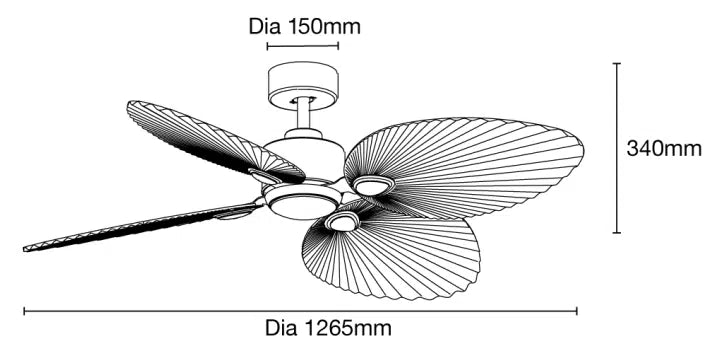 Kingston DC Ceiling Fan With LED Light 50" 4 Blade Matt White With WIFI Remote - MKDC1243W