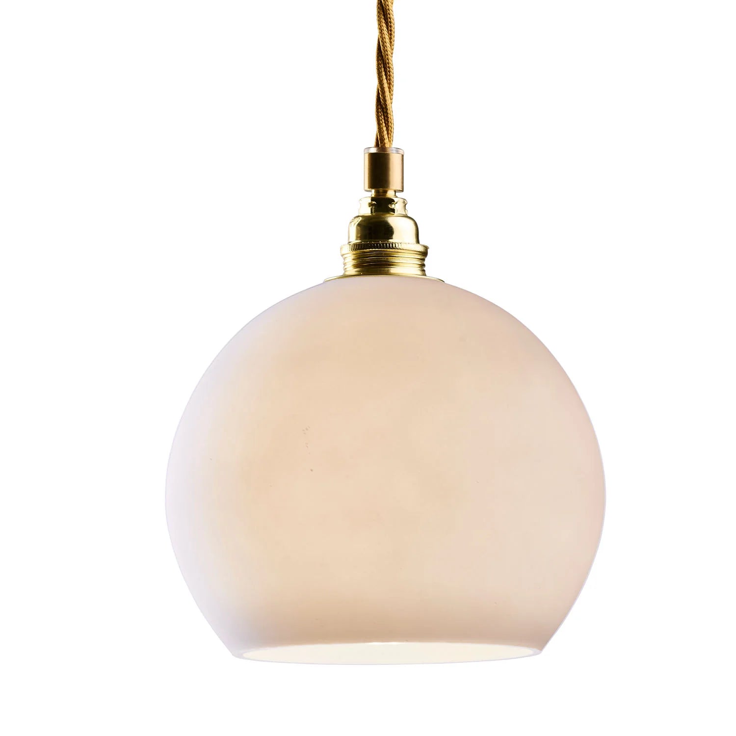 Rowan Small Pendant Light Marshmallow & Matt Gold - LA101561