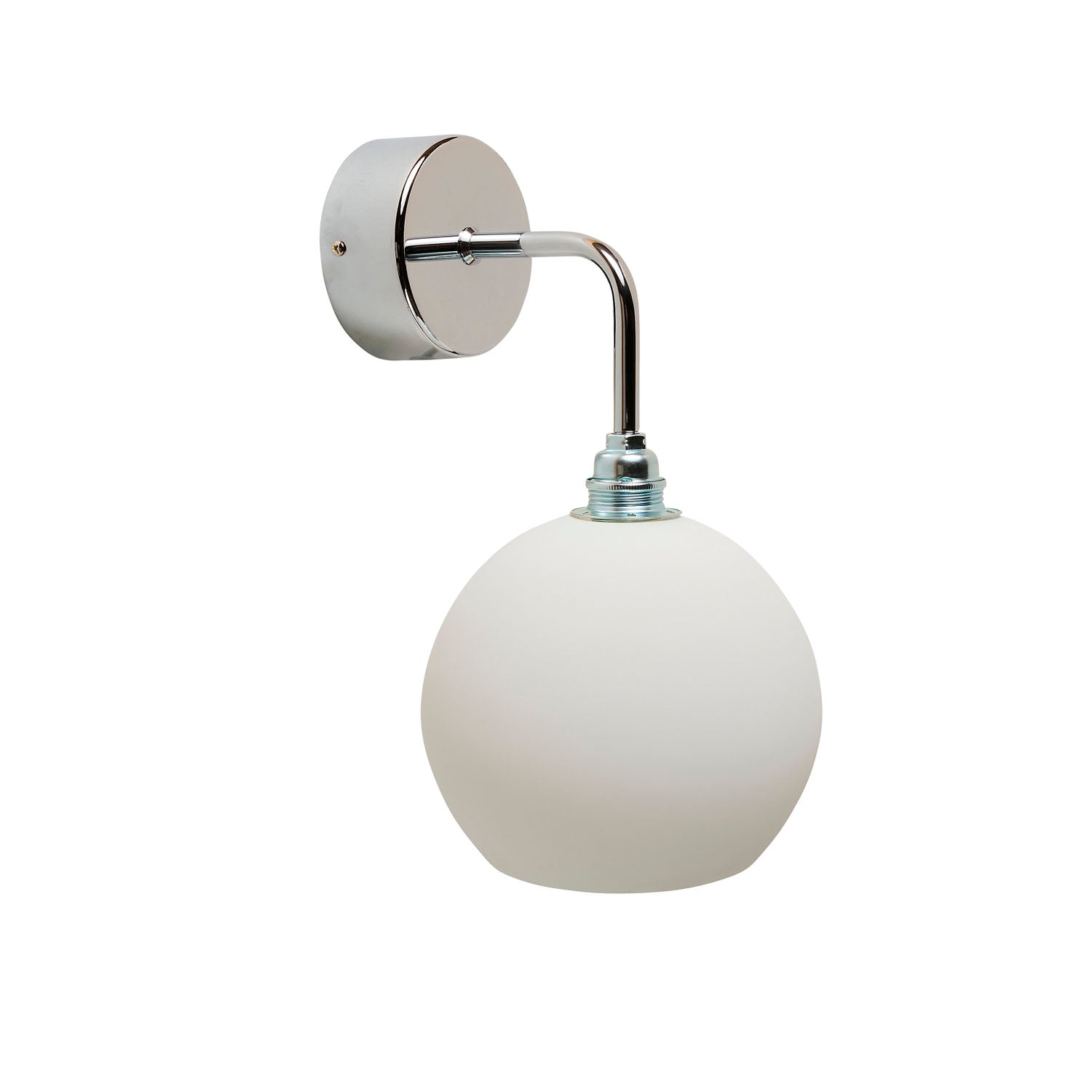 Rowan Small Wall Light Marshmallow & Shiny Silver - LA101562W