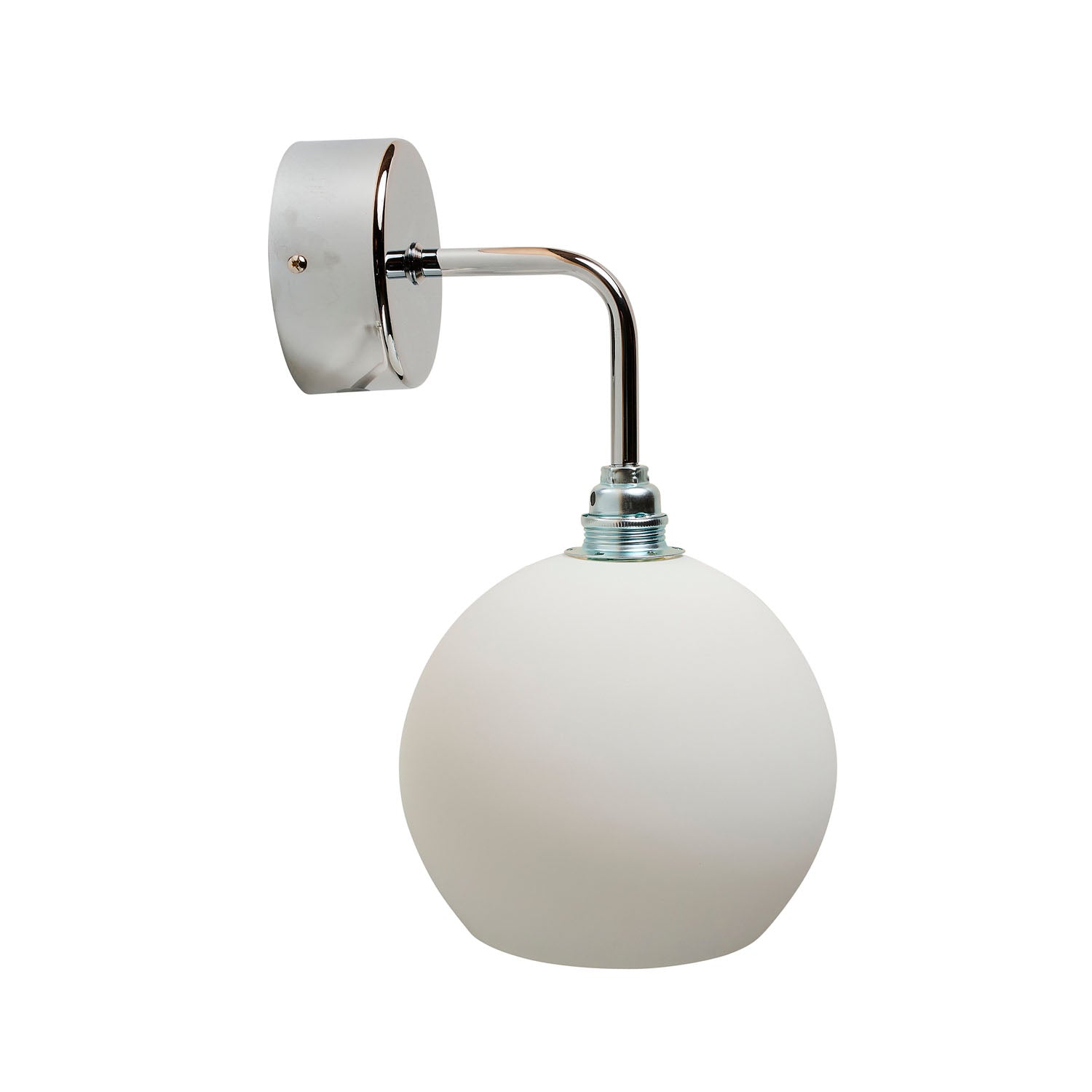 Rowan Small Wall Light Marshmallow & Shiny Silver - LA101562W