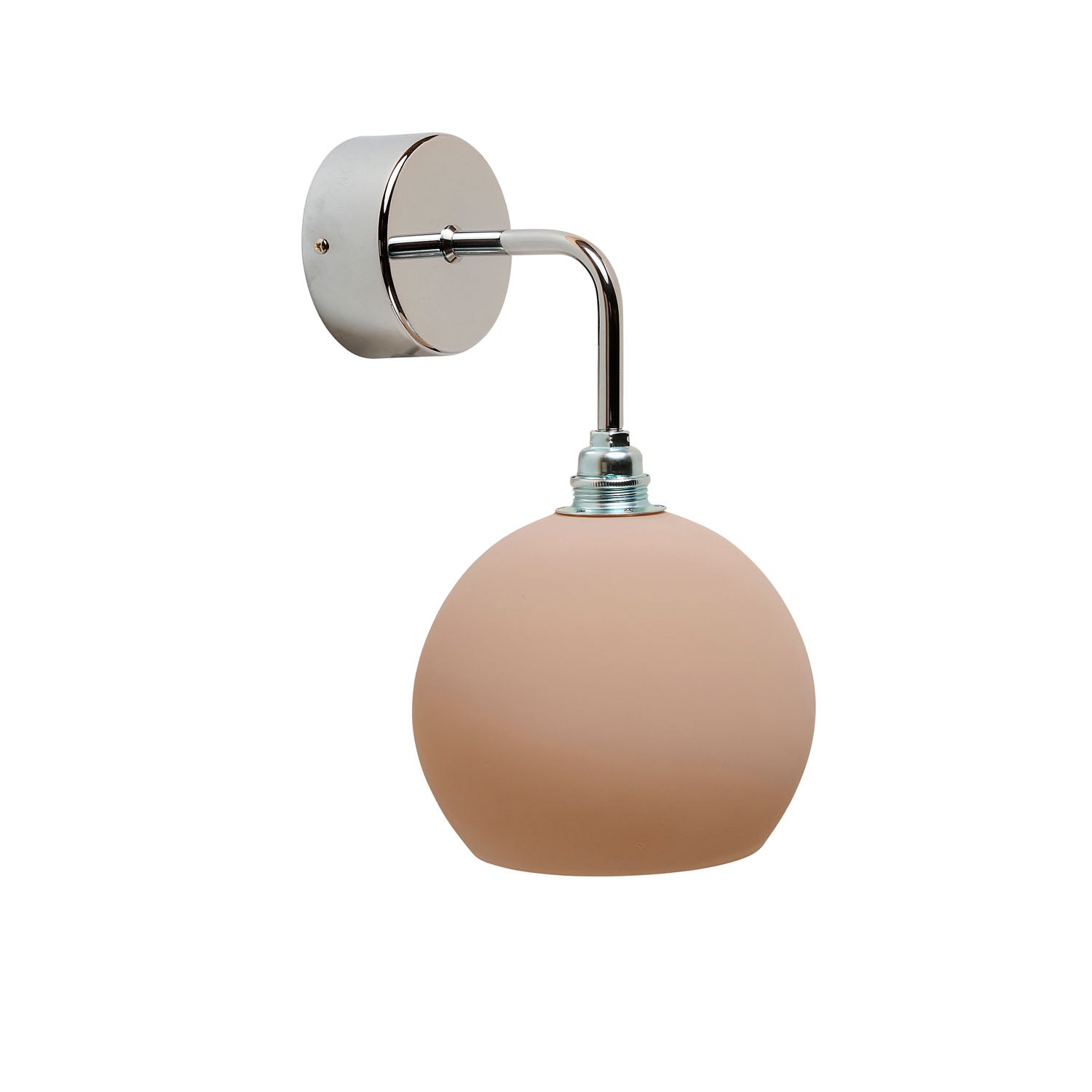 Rowan Small Wall Light Latte & Shiny Silver - LA101566W