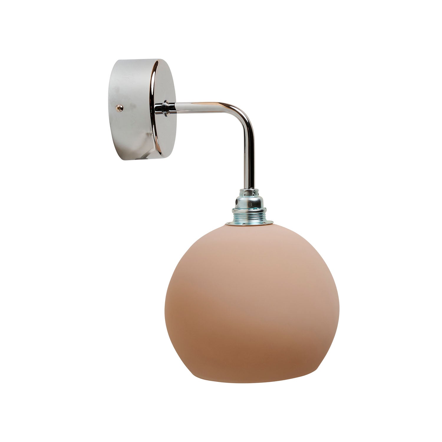 Rowan Small Wall Light Latte & Shiny Silver - LA101566W