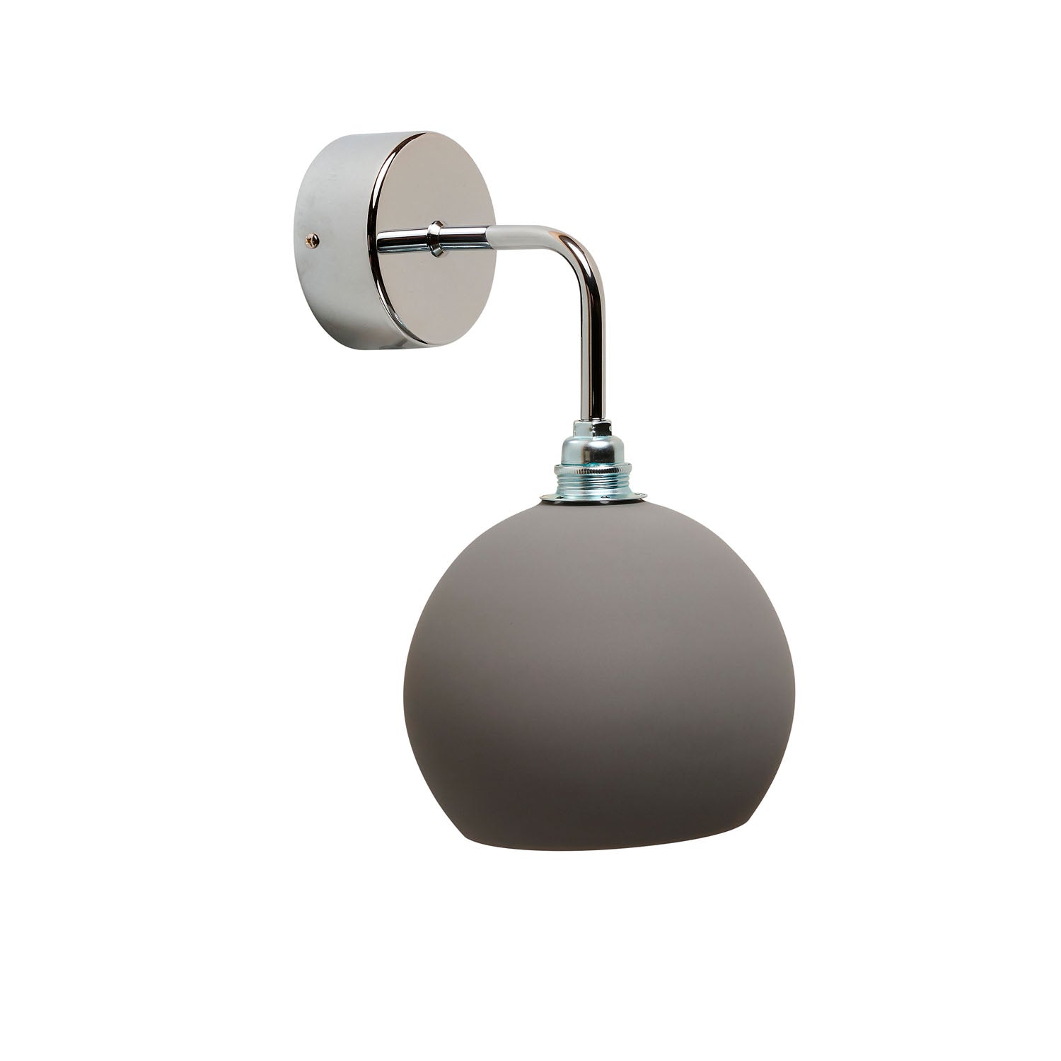 Rowan Small Wall Light Earl Grey & Shiny Silver - LA101570W