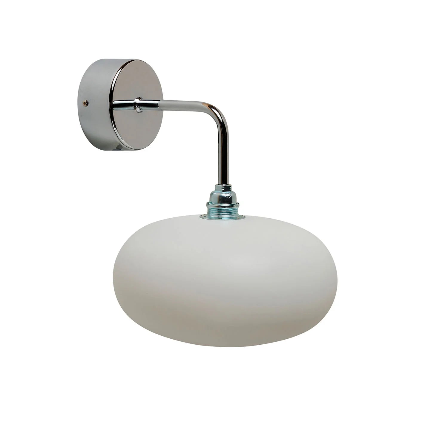 Horizon Small Wall Light Marshmallow & Shiny Silver - LA101852W