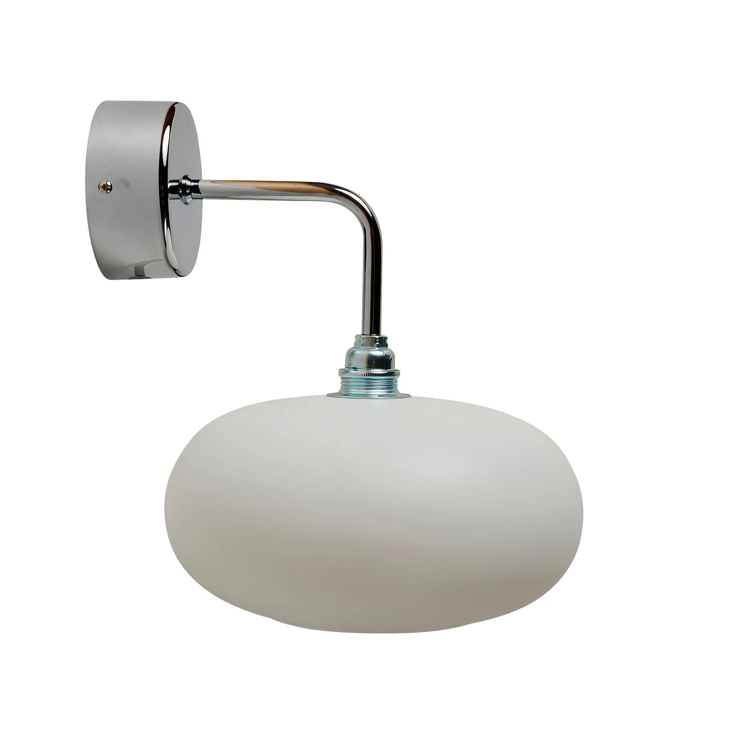 Horizon Small Wall Light Marshmallow & Shiny Silver - LA101852W