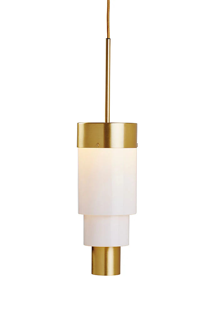 A-spire Pendant Light Opal White & Brushed Brass - LA102002