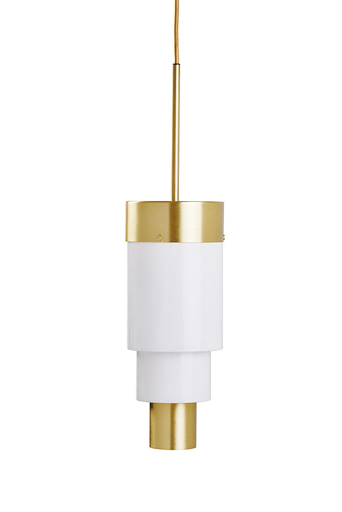 A-spire Pendant Light Opal White & Brushed Brass - LA102002