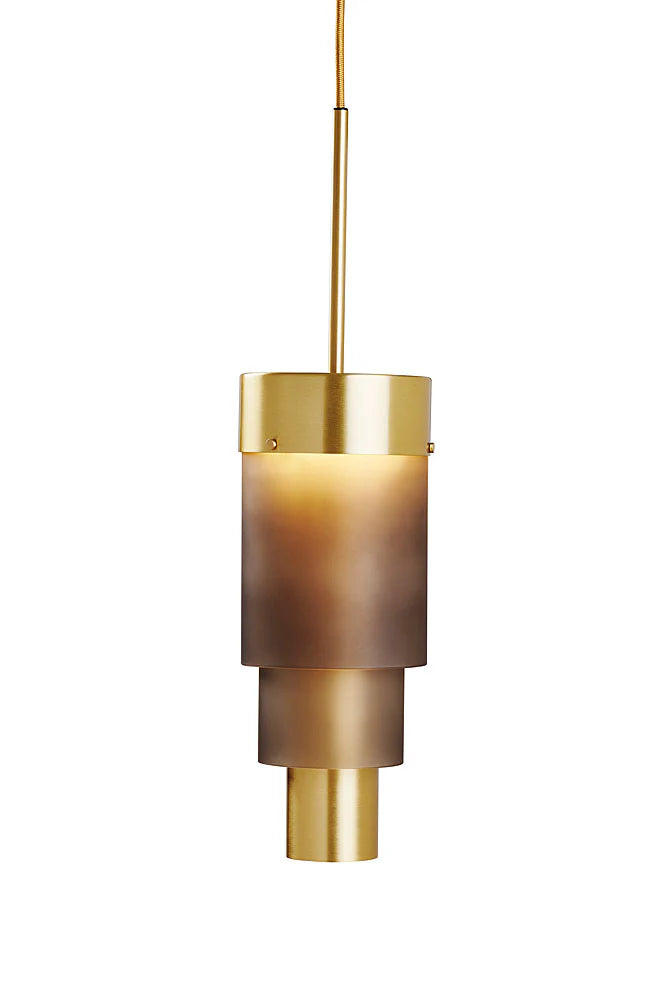 A-spire Pendant Light Sanded Smokey Grey & Brushed Brass - LA102007