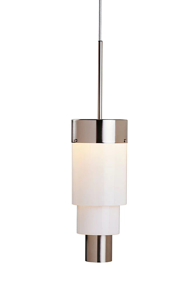 A-spire Pendant Light Opal White & Brushed Silver - LA102010
