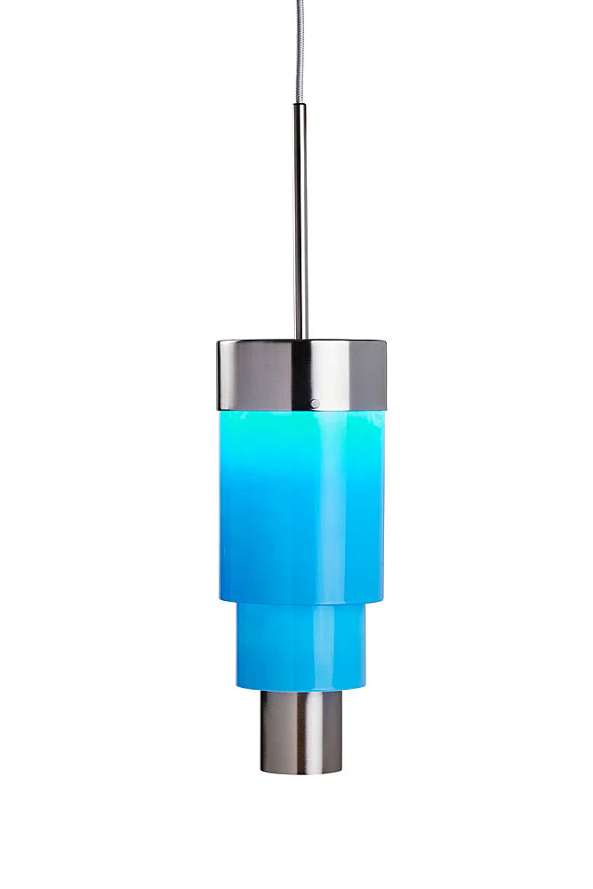 A-spire Pendant Light Opal Blue & Brushed Silver - LA102011