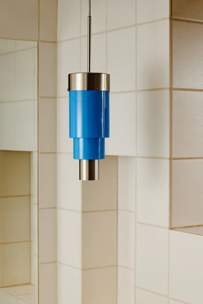 A-spire Pendant Light Opal Blue & Brushed Silver - LA102011