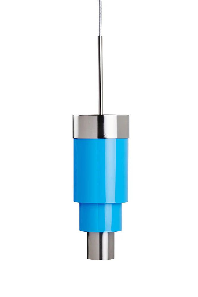 A-spire Pendant Light Opal Blue & Brushed Silver - LA102011