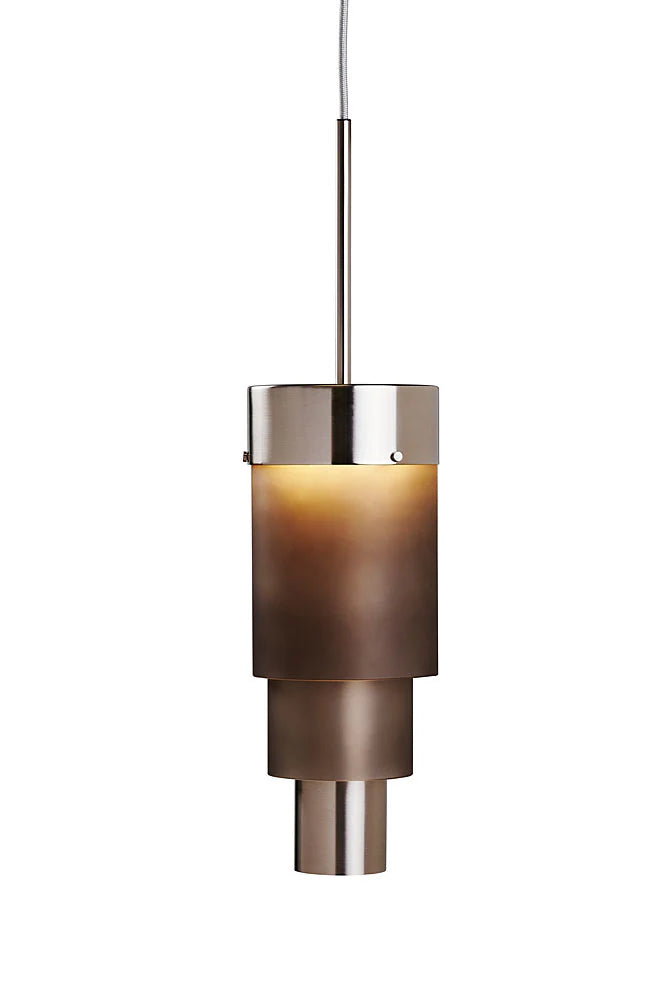 A-spire Pendant Light Sanded Smokey Grey & Brushed Silver - LA102014