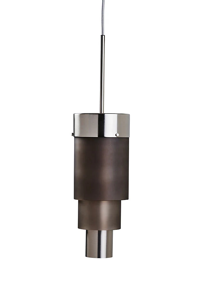 A-spire Pendant Light Sanded Smokey Grey & Brushed Silver - LA102014